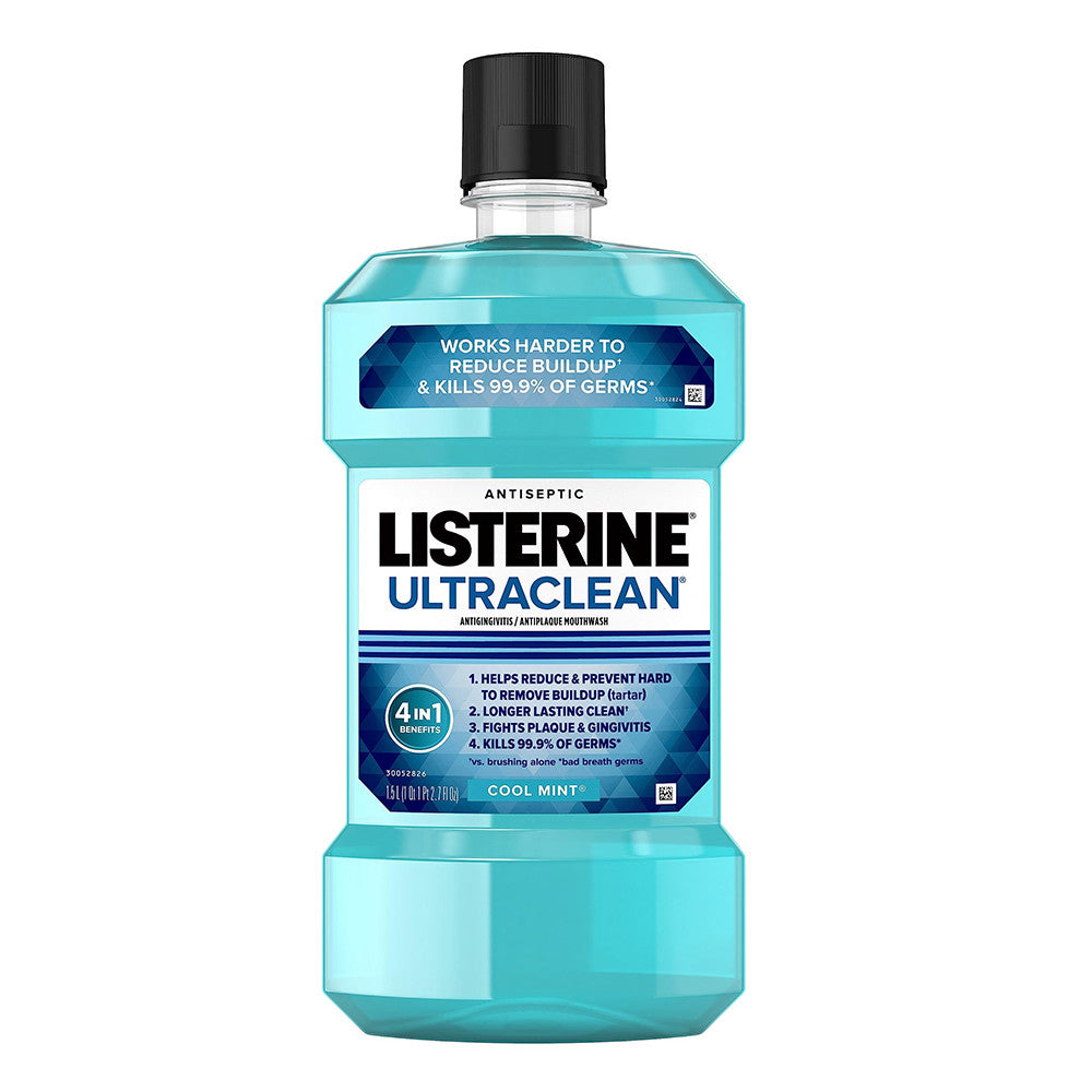 Listerine Ultra Clean Antiseptic Mouthwash, Cool Mint, 1.5 Ltr